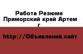 Работа Резюме. Приморский край,Артем г.